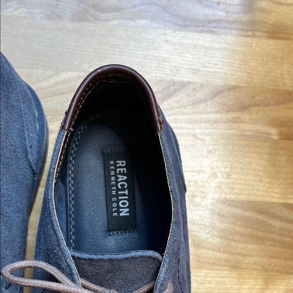 Kenneth Cole Reaction Navy Perforated Chukka Boots with Brown Laces main image 7
